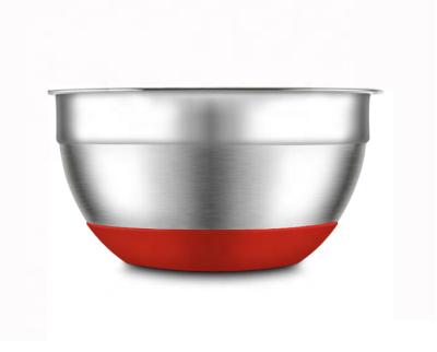 China Sustainable Whole 304 Stainless Steel Salad Bowl With Stainless Steel Lid Food Seasoning Bowls Round Salad Bowl for sale