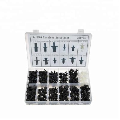 China 350PCS Plastics Fastener Kit Car Universal Plastic Nylon Auto Fastener Clip Rivet for sale