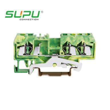 China Wago Din Rail Mounted Spring Terminal Blocks , Spring - Clipping Connect Ways for sale