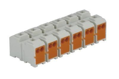 China White 2 - 12 Pole Push In Wire Connectors For Screw / Screwless Mounting for sale