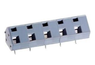 China Angled Type 10 Pole PCB Terminal Block Spring Cage Connector 10mm Pitch for sale