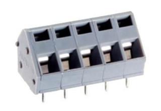 China 300V 15A 10 Pin Spring Cage Connection PCB Screw Terminal Block 5.0 / 5.08 mm Pitch for sale