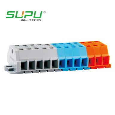 China 2 or 4 Conductor Through Combined Miniature Terminal Blocks With Fixing Flang for sale