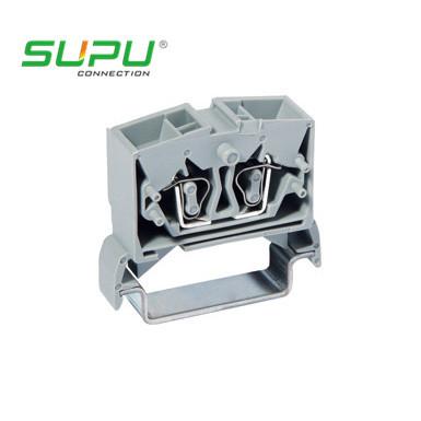 China Gray 8kv 800v Feed Through End miniature Terminal Blocks With Amounting Feet for sale