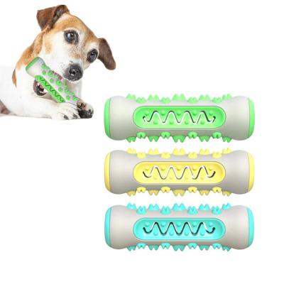 China Best Selling Funny Pet Stocked Grinding Rod Durable Chew Rubber Squeaky Dog Toys for sale