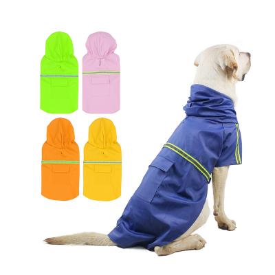 China Stocked 2020 Large Dog High Quality Reflective Waterproof Raincoat for sale