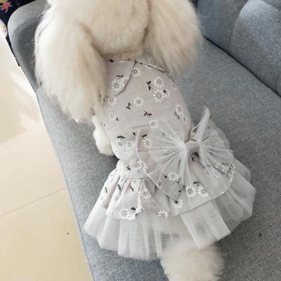 China Sustainable Custom Small Pet Clothes Fashion Dog Dress For Spring And Summer for sale