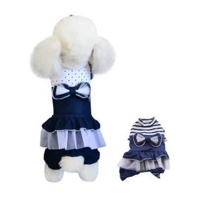 China Sustainable Good Reputation Trade Assurance Supplier Spring And Autumn Customized Dog Clothes Jeans Skirt for sale