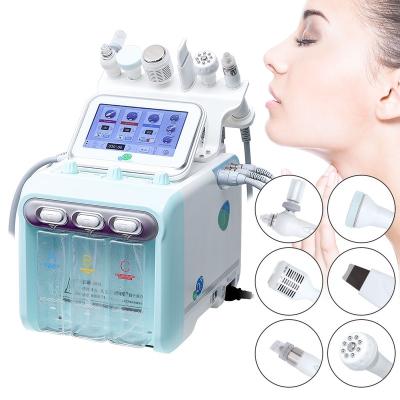 China Hot Sale Water Pigment Removal 6 In 1 Micro Facial Diamond Crystal Dermabrasion Machine Jet Oxygen Microdermabrasion Beauty Machin for sale