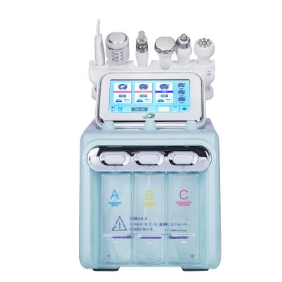 China Best Selling Exfoliators 6 in 1 Hydraulic RF Dermabrasion Crystal Microdermabrasion Machine Ultrasonic Skin Scrubber for sale