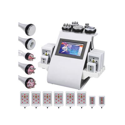 China Weight Loss 6 in 1 Ultrasonic Body Loss Weight RF Beauty Slimming Machine Vacuum Cavitation System for sale