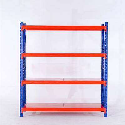 China Corrosion Protection Factory Direct Selling 4 Tier Assemble Light Duty Long Span Shelving Office Rack Storage Rack Warehouse Storage for sale