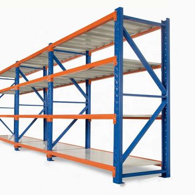 China Corrosion Protection Wholesale Warehouse Rack Shelves Storage Light Middle Duty Metal Steel Shelving Rack for sale