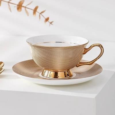 China Viable European Ceramic Coffee Cup Set With Retro British Style Creative Afternoon Tea Cups And Saucers for sale