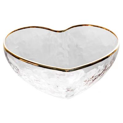 China Nordic Creative Viable Fruit Salad Glass Heart-shaped Bowl Cup Phnom Penh Love Bowl Dessert Love Net Red Breakfast Bowl for sale