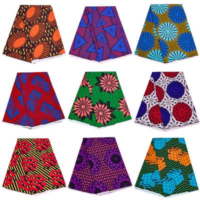 China Pure Ankara Print African Geometric Batik Fabric Stock 100% Polyester Group for sale