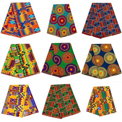 China Double Faced 100% Cotton Plain Patterned Geometric Ankara African Wax Print Fabric for sale