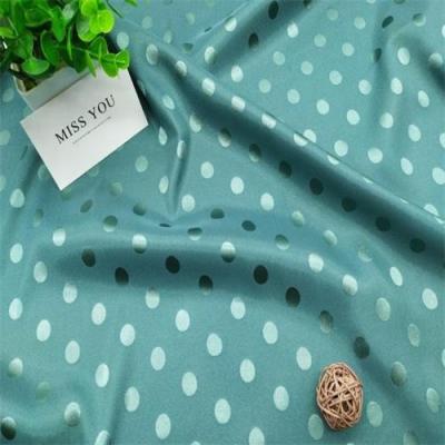 China Sheer Soft Shiny Imitated Simple Elegant Jacquard Home Fabric Dot Jacquard Fabric Polyester Woven Satin Silk Satin Polka Dot Fabric for sale