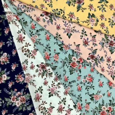 China 2022 Print Floral Design 100d Sheer Chiffon Braided 4 Way Stretch Chinese Fabric for sale