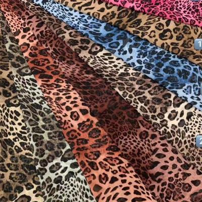 China Free Sample 100% Pure Polyester Leopard Snake Skin Minky Digital Print Chiffon Fabric for sale