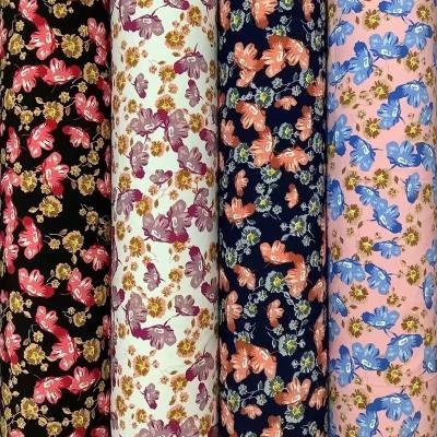 China Pure Bulk Digital Reactive Printing Chiffon Polyester Dress Fabric Floral Hawaiian Textile for sale