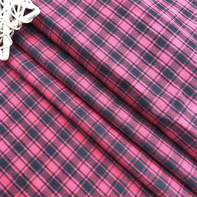 China Black And Wrinkle Resistant Cotton Polyester Quick Delivery Red Yarn Dyed Check School Uniform Textile Fabric for sale