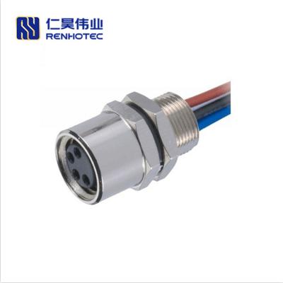 China M12 M8 4pin Automotive Female Harness Electrical Wire Harness Straight Connector IP for sale