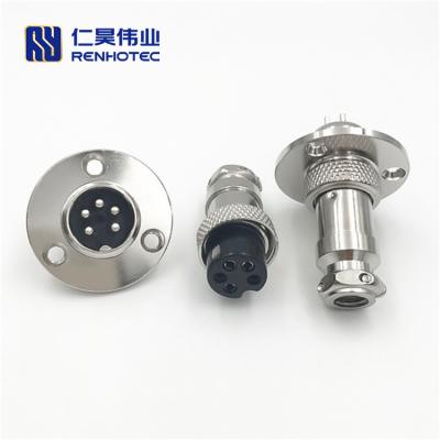 China GX16 5 Pin Connector 3 Hole Automotive Flange Mount Connector Male Female Aviation Connector for sale