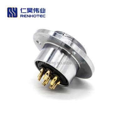 China Aviation/Automotive/Industry Female Connector RP 8 Pin Aviation Connector GX25 Receptacle Panel and 3 Hole Flange for sale