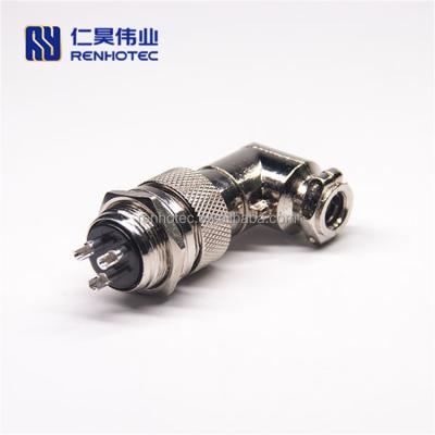 China Aviation/Automotive/Industry Terminal GX20 Connector 3 90 Degree Metal Male Plug Socket Aviation Wrie Female Connector for sale