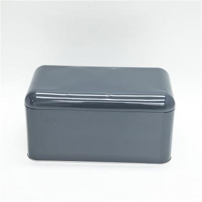 China Tea RECTANGULAR TIN BOX WITH DOM LID AND ROLL OUT BOTTOM for sale