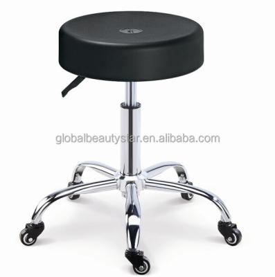 China High quality with reasonable price salon black chair, hair salon cutting stools and chairs with chrome base for sale