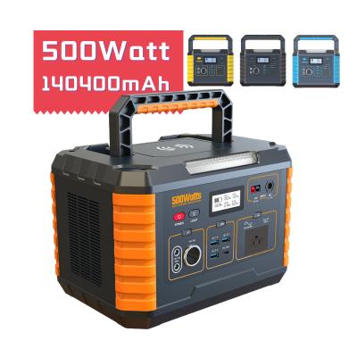 China Home Portable Electric Solar Generator Station Power Generator 500W 1000W 110V 220V Lifepo4 Outdoor Home Energy System for sale