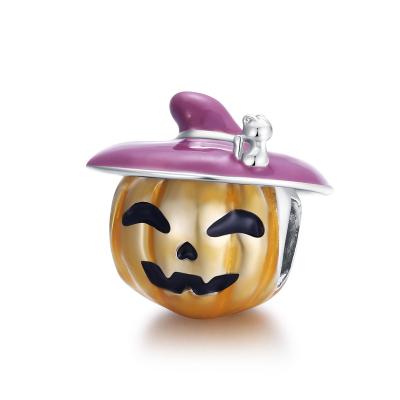 China Other Halloween Pumpkin Plated Platinum Plated Dangle Charms For Bracelet925 Sterling Silver Jewelry For PandoraBZ for sale