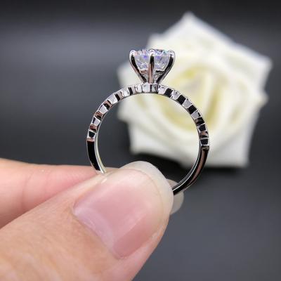 China 925 Engagement Ring Diamond 1Carat 2Carat 3Carat Romantic Silver Moissanite Ring D VVS GRA For Man Or Women for sale