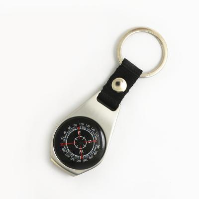 China Pointing Guide Camping Wholesale Compass Metal Key Chain Outdoor Gift Gift for sale