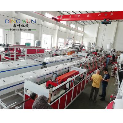 China Profile PVC Marble Sheet Profile Extrusion Line Making Machine Conical Twin Screw Machine For Customized Profile for sale