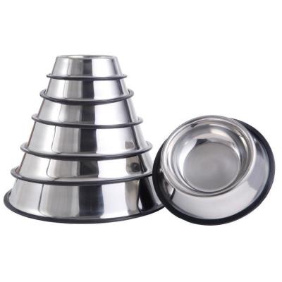 China Pet Eating Stainless Steel Dog Bowl Cat Bowl Durable Pet Food Bowl Multi-Size Pet Feeder for sale