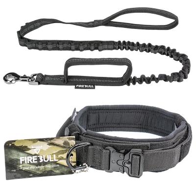 China Reflective Nylon Tactical Dog Collar for Military Training with the Control Handle for sale