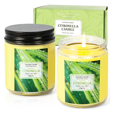 China Home Decoration Grass Candle Glass Scented Candle 200g Soy Wax, Lemongrass Lemongrass Essential Oil for sale