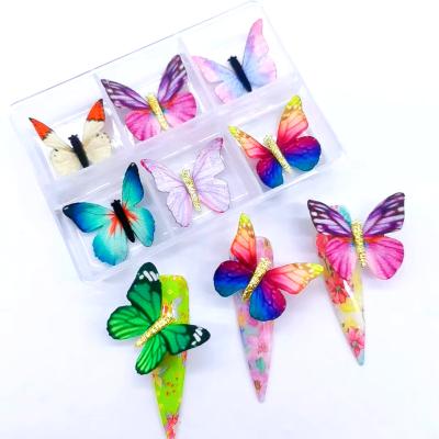 China New Style Metal Butterfly Tassel With Magnet For Nail Designs Art Decorations for sale