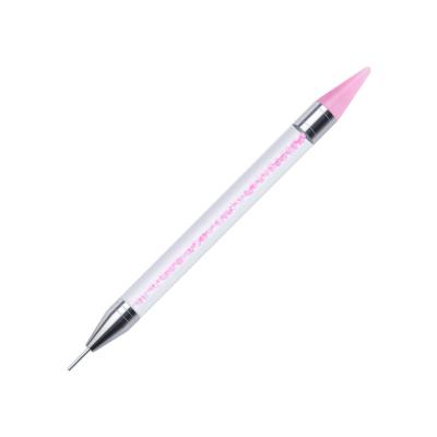 China Wax Head and Dotting Whole Multi-Function Nail Art Pen Wax Head Selling Price Head and Dotting Tool Two-Way Nail Decorating Brush for sale