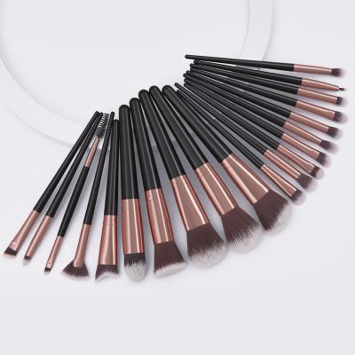 China Angular Blush Professional Makeup Brushes 20 Pcs Makeup Brush Aluminum Tube Nylon Makeup Brushes Private Label Hair Face Brush Private Label for sale