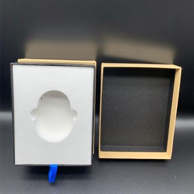 China Recycled Materials Cardboard Hinged Cloth Covered Box Clamshell Style Perfume 1PC Scented Candle Packaging for sale