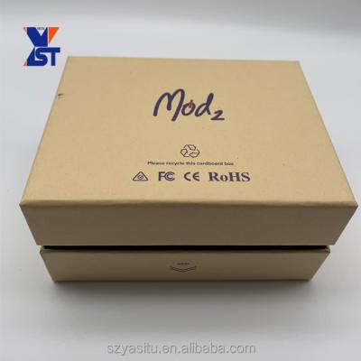 China Recycled Materials Square Hat Box Covered Lid Frame Cottugated Paper Box Packaging A4 for sale