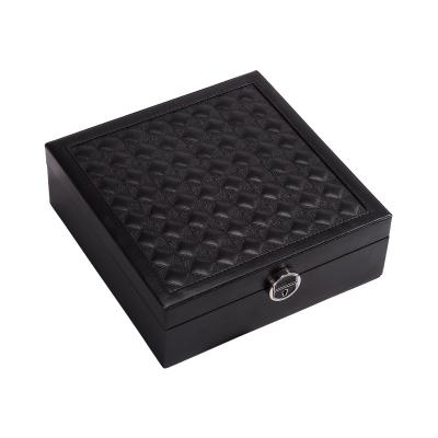 China Modern Luxury Customized High Grade Leather Jewelry Box Factory Outlet Velvet Packaging Box Leather Jewelry Storage for sale