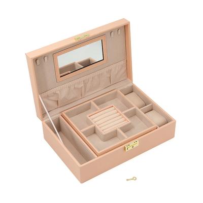 China Jewelery Packaging Boxe YST Earring Leather Jewelry Box Jewel Organizer Storage Case Portable Jewelry Packaging Multifunctional Wholesale Gift for sale