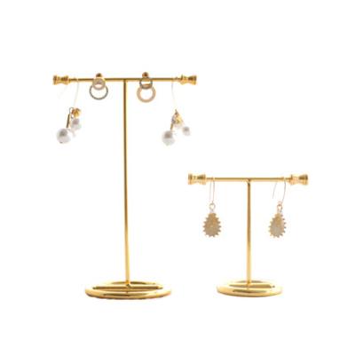 China YST T Modern Luxury Metal Gold Earring Stand Jewelry Display Stand Bar Earring Jewelry Display for sale