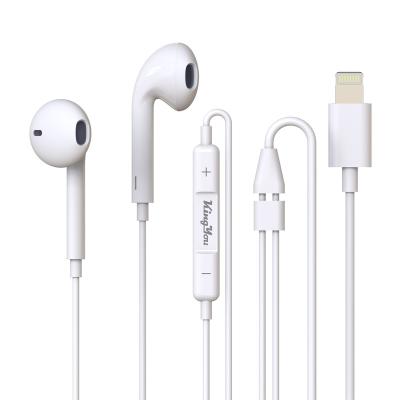 China Hot Selling Original Microphone HD Microphone Lightning Headphones Full Sound Quality/HD Compatible Headphones Wired Universal Ear Headphones For Iphone IPod for sale