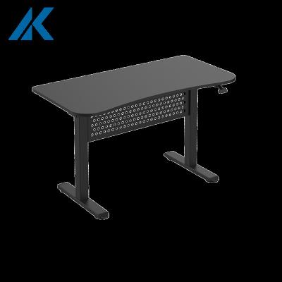 China Adjustable (Height) To Dual Motor Corner Sit And Stand Table Height Electric Adjustable Pneumatic Desk Converter Wooden Controller for sale